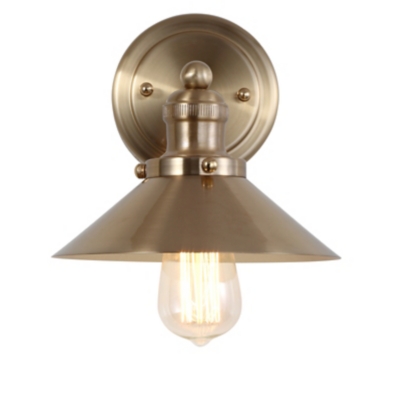 Jonathan Y July 8" Shade Sconce, Brass/Gold, large