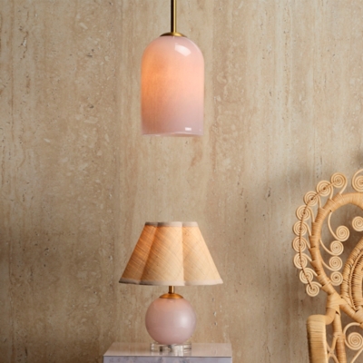 Relaxed Elegance Carrie Pendant Light, Pink, rollover