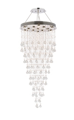 Galaxy 13 Light Chrome Chandelier Clear Royal Cut Crystal, , large