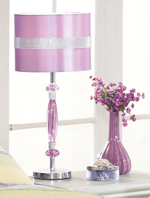 purple table lamp