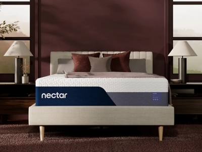 Nectar Luxe Memory Foam 5.1 Queen Mattress, White, large