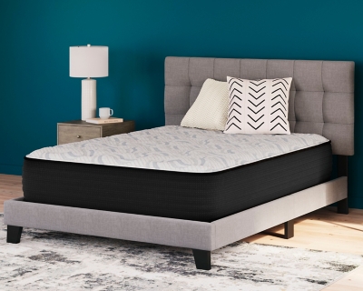Elite Springs Firm Twin Mattress, Gray/Blue, rollover