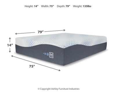 Millennium Luxury Gel Memory Foam California King Mattress, White, large