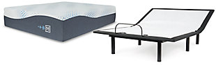 Millennium Cushion Firm Gel Memory Foam Hybrid Mattress with Adjustable Base, White, large