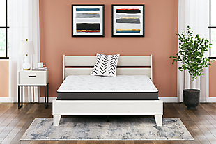 Experience more restful sleep with this innerspring mattress. Feel the support of its high-density quilt foam and pad as this truly traditional coil mattress conforms to your body. The material is ideal for allergy sufferers, offering peace of mind and undisturbed sleep. For convenience, this mattress arrives in a box and is easy to set up. Just remove the plastic wrap and unroll it. Foundation/box spring available, sold separately.Comfort level: firm | 2" high-density quilt foam; high-density pad | 13-gauge Bonnell coil unit | 5-year non-prorated warranty | Note: Purchasing mattress and foundation from two different brands may void warranty; check warranty for details | Foundation/box spring available, sold separately | State recycling fee may apply | Mattress ships in a box; please allow 48 hours for your mattress to fully expand after opening