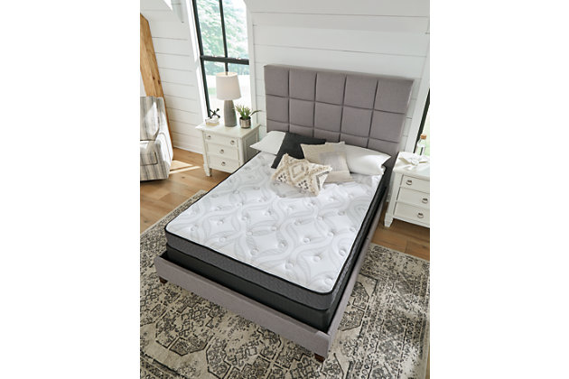 Experience more restful sleep with this innerspring mattress. Feel the support of its high-density quilt foam and pad as this truly traditional coil mattress conforms to your body. The material is ideal for allergy sufferers, offering peace of mind and undisturbed sleep. For convenience, this mattress arrives in a box and is easy to set up. Just remove the plastic wrap and unroll it. Foundation/box spring available, sold separately.Comfort level: firm | 2" high-density quilt foam; high-density pad | 13-gauge Bonnell coil unit | 5-year non-prorated warranty | Note: Purchasing mattress and foundation from two different brands may void warranty; check warranty for details | Foundation/box spring available, sold separately | State recycling fee may apply | Mattress ships in a box; please allow 48 hours for your mattress to fully expand after opening
