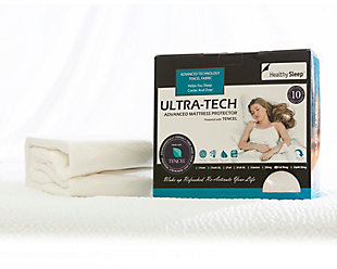 Healthy Sleep Tencel Advanced Mattress Protector, White, large