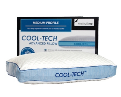 Healthy Sleep Refresh and Chill Medium Profile Pillow, White, large