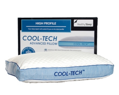 Cool-Tech Advanced Low Profile Pillow, White, large