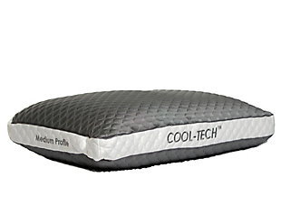 Cool-Tech Black Advanced Medium Profile Pillow, Charcoal, large
