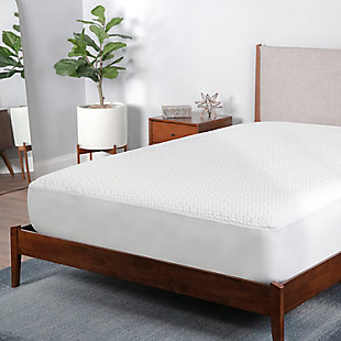 A mattress protector that regulates your body temperature? We’ll take it. The Dri-Tec® 5.0 twin-XL mattress protector flaunts durable channel-weave fabric for enhanced airflow and heat dissipation. It resists stains and fluids to keep your mattress clean. Wicks away heat and moisture, providing a cool and dry sleeping environment. The soft and flexible surface reacts with your motion. And don’t worry, the waterproof invisible barrier won’t affect the feel of your mattress. You’re all in for maximum comfort and recovery.Made of polyester/rayon fabric with polyurethane laminate; skirt with polyester/spandex | Twin-XL mattress protector | Dri-Tec 5.0 fabric surface wicks away heat and moisture to help you sleep cool and dry; reduces heat trapped next to your body; enhances airflow | Flexible surface reacts to your motion | Fully banded elastic ensures a secure fit &amp; grip that holds tight on all mattresses | Breathable waterproof barrier; invisible barrier back will not affect the feel of your mattress | Blocks pet dander and dust mites; resists stains and fluids; reduces allergens | Machine washable | 10-year warranty | Ships directly from third party vendor. See Warranty Information page for terms & conditions.