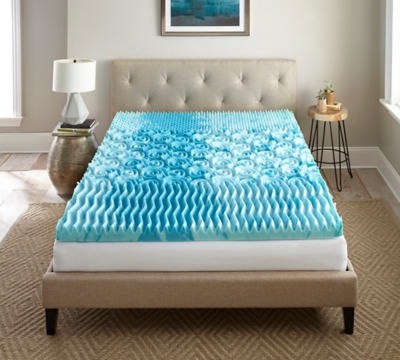 cooling gellux memory foam gel mattress topper