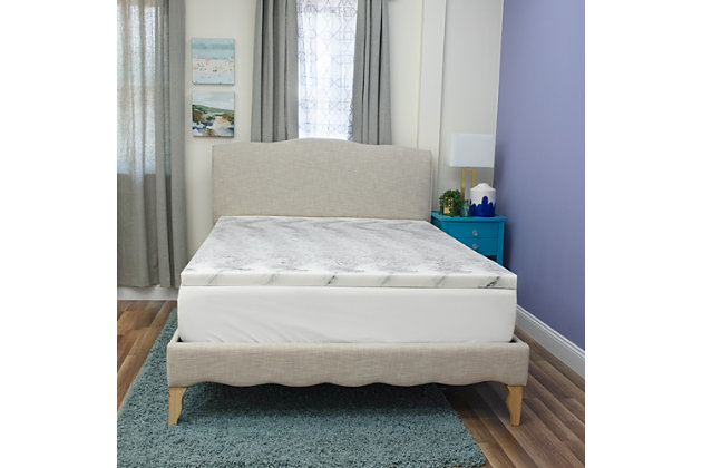 Elevate the comfort of your bed and enjoy fresh and clean relaxation when resting on the bamboo charcoal infused memory foam found in this SensorPEDIC® 2-Inch Mattress Topper. The swirls of grey memory foam featured in this topper are infused with bamboo charcoal. 2-inches of hypoallergenic, open-cell memory foam adds a revitalizing layer of support to your mattress that conforms to the body's pressure points to provide targeted comfort that lasts night after night, while VentAIR® ventilation built into the foam enhances air flow and ensures optimal breathability. Made from durable CertiPUR-US certified foam, this high quality memory foam mattress topper is sure to provide you with years of refreshing tranquility.BAMBOO CHARCOAL INFUSED- Swirls of grey memory foam are infused with bamboo charcoal | SUPPORTIVE MEMORY FOAM- Open-cell memory foam adds a layer of support to your mattress by conforming to and cradling the body's pressure points | BREATHABLE VENTILATED FOAM - Features built-in VentAIR® Technology  designed to enhance air flow and ensure optimal breathability in the topper's foam and fabrication processes | FRESH AND CLEAN FOAM- Memory foam is naturally hypoallergenic | CERTIFIED HIGH QUALITY FOAM- Foam is CertiPUR-US certified to meet rigorous standards for performance, content, emissions and durability, and is analyzed by independent, accredited testing laboratories | 100% memory foam fill | Imported