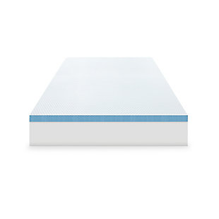 SensorPEDIC® 3-Inch Elite Cooling Gel-Infused Memory Foam Twin Mattress Topper, White, large