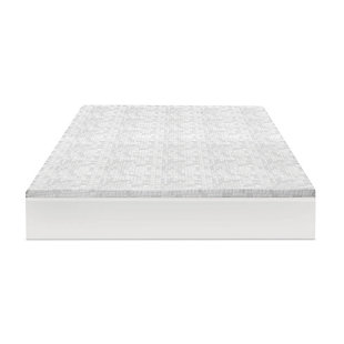 SensorPEDIC® iCOOL 1.5-Inch Gel-Infused Memory Foam Twin Mattress Topper, White/Gray, large