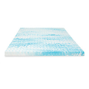 SensorPEDIC® 4-Inch Gel Swirl Memory Foam Twin Mattress Topper, Blue/White, large