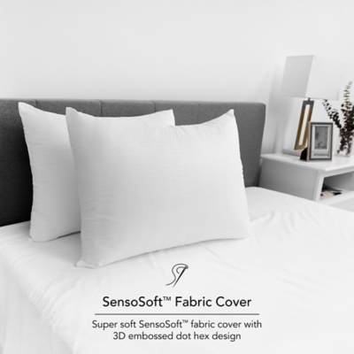 SensorPEDIC® Embossed SensoSoft Jumbo Bed Pillow 2 Pack, , large