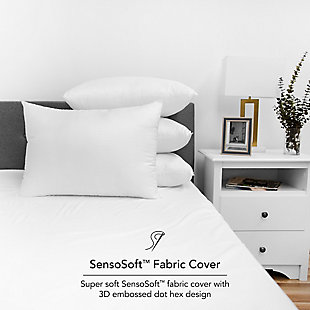 SensorPEDIC® Embossed SensoSoft Jumbo Bed Pillow 4 Pack, , rollover