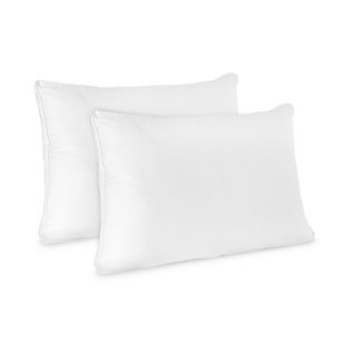 SensorPEDIC® Low Profile Hypoallergenic Flat Jumbo Bed Pillow 2 Pack, , large