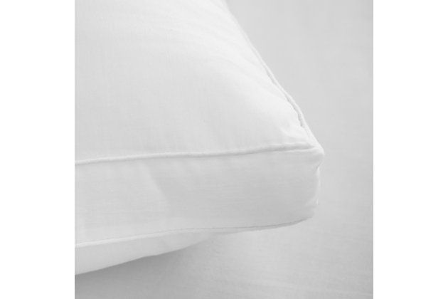 This 2 pack of SensorPEDIC® Low Profile Pillows is ideal for stomach sleepers, offering the right amount of support without raising the head and neck. These slim pillows feature 200 thread count natural cotton covers and are filled with a hypoallergenic fiber.LOW PROFILE FIBER PILLOW- This low profile flat pillow offers support while keeping the head and neck flat | HYPOALLERGENIC FIBERFILL- Each pillow is filled with hypoallergenic fiber to help keep your sleeping area fresh and clean | LUXURY COTTON COVER- 200 thread count, all-cotton cover adds a layer of luxurious softness | STOMACH SLEEPER- Low profile pillows are ideal for those who sleep on their stomachs | MACHINE WASHABLE- This pillow can be machine washed for lasting freshness | Made of 100% Cotton | 100% Polyester Fiber Fill | Made in the USA
