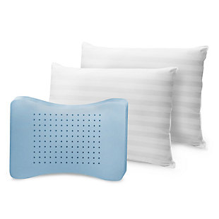 SensorPEDIC® MemoryLOFT Classic Cotton Standard Bed Pillow 2 Pack, White, large