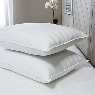 SensorPEDIC® MemoryLOFT Classic Cotton Queen Bed Pillow 2 Pack, White, rollover