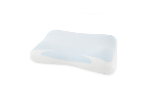 Get the ultimate in cooling gel sleep technology with the SensorPEDIC® GelMAX® Memory Foam Pillow, featuring proprietary GelMAX® gel overlay with PCM time-release technology to provide more enhanced cooling than traditional memory foam pillows. This pillow also features a cool-to-the-touch Nylon mesh fabric that is engineered for maximum breathability and comfort, while the unique contour design cradles the head to offer pressure-relieving support night after night.COOL GEL OVERLAY- Features new and improved advanced GelMAX® technology, a cool gel overlay that provides maximum comfort all night long | FRESH AND CLEAN FOAM- Supportive memory foam offers pressure-relieving comfort that lasts and is hypoallergenic | HEAD CRADLING SUPPORT- Unique contour design improves head cradling support | LUXURY COVER- Breathable nylon mesh fabric cover zips off for easy cleaning | CERTIFIED DURABLE FOAM- Foam is CertiPUR-US certified to meet rigorous standards for performance, content, emissions and durability, and is analyzed by independent, accredited testing laboratories | Made of 100% Nylon | Memory Foam and Gel Fill | Imported