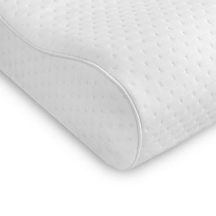 The SensorPEDIC® Luxury Extraordinaire Memory Foam Contour Pillow provides the ultimate sleep experience with a unique contoured design ideal for side and back sleepers. This pillow features odor-free ventilated Sensor-FOAM® Memory Foam, a CertiPUR-US Certified, super open-cell memory foam technology that does not sleep hot. Built in iCOOL Technology System™ in this pillow helps enhance air flow along with the breathable, anti-stain, removable cover consisting of triple-layer, circular-knit fabric.PRESSURE-RELIEVING SUPPORT- This pillow provides lasting pressure relief by supporting the head, neck, and shoulders | FRESH MEMORY FOAM- Sensor-FOAM® memory foam is hypoallergenic to help keep your sleeping area fresh | BREATHABLE FOAM TECHNOLOGY- Odor-free memory foam features the built-in, ventilated iCOOL Technology System™ that aids air flow and ensures maximum breathability | LUXURY REMOVABLE COVER- The breathable, triple-layer cover consists of a Rayon face that is cool-to-the-touch and is resistant to stains | DURABLE CERTIFIED FOAM- This foam in this pillow is CertiPUR-US certified to meet rigorous standards for performance, content, emissions and durability, and is analyzed by independent, accredited testing laboratories | CONTOUR PILLOW- The dual height contour design of this pillow makes it ideal to offer support for primary side and back sleepers | Made of 100% Viscose Rayon; 100% Polyester | 100% Memory Foam Fill  | Imported