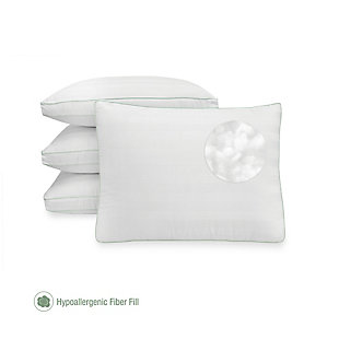 BioPEDIC® Ultra-Fresh 300 Thread Count Plush Fiber Gusseted Bed Pillow 4 Pack, , large