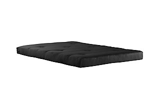 DHP Carson 6 Inch Thermobonded High Density Polyester Fill Full Futon Mattress, Black, large