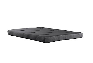DHP Carson 6 Inch Thermobonded High Density Polyester Fill Full Futon Mattress, Gray, large