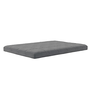 DHP Elowen 6 Inch Square Quilted Microfiber Full Futon Mattress, Gray, large