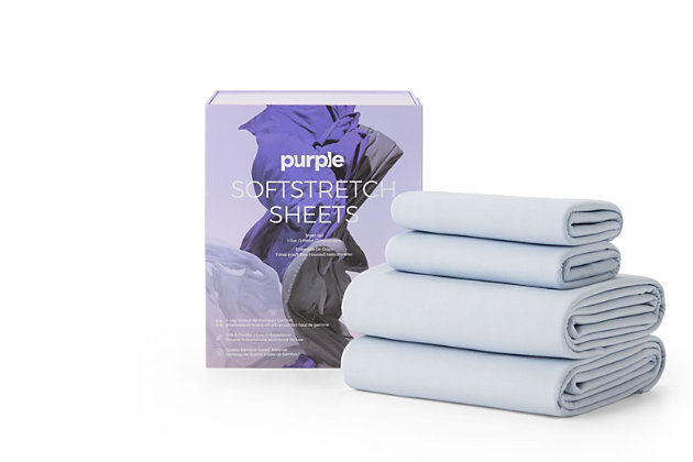 Purple has created the most luxurious silky-soft sheets ever. Designed with perfect stretch to optimize the true comfort and support of your Purple® Mattress. The Purple SoftStretch Sheets will hold their true fit night after night. These luxurious sheets have been innovated to cradle your hips and shoulders and support your back. Ideal fabric designed to help regulate your temperature, so you do not sleep too cold or too hot throughout the night. Stretchy sheets designed to enhance the true comfort of your mattress | Moisture-wicking, breathable fabric helps regulate your temperature | Long-lasting, durable fabric designed to hold its true fit wash after wash | Machine wash cold, hang to dry or tumble dry low heat | Twin/Twin XL set includes 1 fitted sheet, 1 flat sheet, 1 pillowcase | Imported