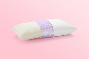 The greatest pillow ever invented. The Purple Harmony Pillow is the only pillow with innovative 360º Purple Grid™ Hex technology around a hypoallergenic Talalay Latex Core. The Harmony Pillow provides just the right amount of soft support you need. The Purple Harmony Pillow comes in two heights. The 6.5" is favored by back sleepers, side sleepers with smaller frames, and stomach sleepers. The 7.5" is favored by side sleepers with average to larger frames.Purple Grid™ Hex technology cool to the core with absolute airflow | Moisture-wicking cover | Machine wash cold, separately. Lay flat to dry | 6.5" dimensions: 26"x17"x6.5" | 6.5" weight: 4.5 lbs | Made in the USA