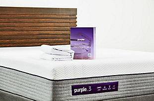 The Purple® Mattress Protector does its job without preventing you from feeling the true comfort of your mattress. Protect your bed from kids, pets, food and whatever else life throws at it with five-sided dual defense. The protector is also stain-resistant and machine-washable so its super easy to clean and comes out loo new every time.Five-sided Dual-layer defense safeguards your mattress from stains and messes | Stretches so you feel the comfort of your mattress | No-crinkle protection so you sleep in silence  | Breathable fabric allows cooling airflow | Works on any mattress up to 15" tall | Dust Mite and Dander Barrier | Machine Washable | Imported