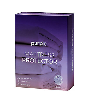 The Purple® Mattress Protector does its job without preventing you from feeling the true comfort of your mattress. Protect your bed from kids, pets, food and whatever else life throws at it with five-sided dual defense. The protector is also stain-resistant and machine-washable so its super easy to clean and comes out looking new every time.Five-sided Dual-layer defense safeguards your mattress from stains and messes | Stretches so you feel the full comfort of your mattress | No-crinkle protection so you sleep in silence  | Breathable fabric allows cooling airflow | Works on any mattress up to 15" tall | Dust Mite and Dander Barrier | Machine Washable | Imported