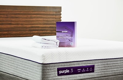 Purple®  Deep Pocket Mattress Protector Full, White, large