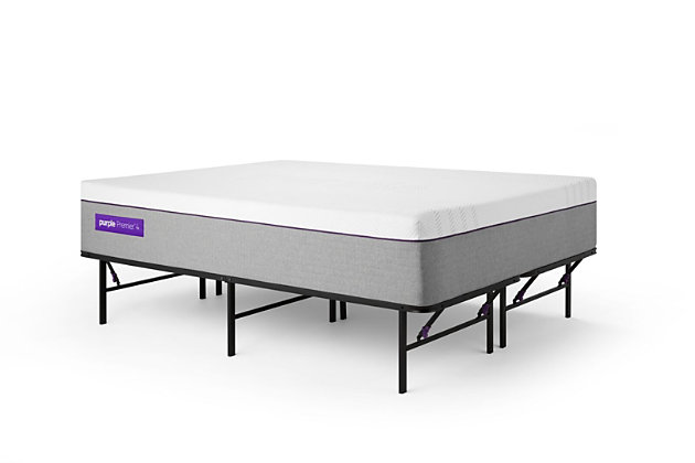 Simple. Strong. Storage-friendly. The Purple Platform Bed Frame is simple to set up. It is proven to hold up to 2,000 pounds. It provides up to13.5 inches of extra storage space underneath.Simple set up  | Strong Frame proven to hold up to 2,000 pounds | Polypropylene joint buffers to help prevent squeaking | Extra storage space underneath  | Twin XL dimensions: 37.5"x79.5"x14"