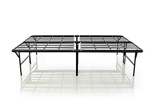 Simple. Strong. Storage-friendly. The Purple Platform Bed Frame is simple to set up. It is proven to hold up to 2,000 pounds. It provides up to13.5 inches of extra storage space underneath.Simple set up  | Strong Frame proven to hold up to 2,000 pounds | Polypropylene joint buffers to help prevent squeaking | Extra storage space underneath  | Full dimensions: 53.5"x79.5"x14"
