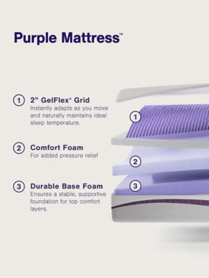 Purple®  Twin XL Mattress, Gray/White, large