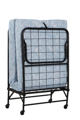 DHP Levy Twin Folding Guest Bed with Metal Frame and 4 Inch Mattress, , large