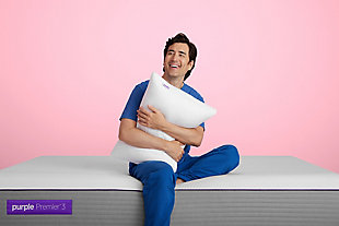 Purple Cloud Standard Pillow, White, rollover