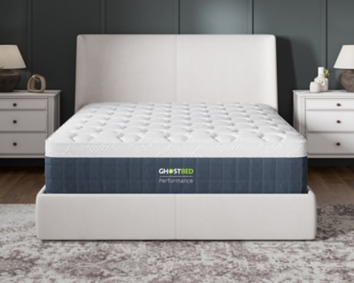GhostBed Performance Hybrid Innerspring and Memory Foam Mattress, White, large