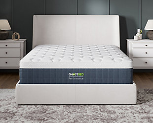 GhostBed Performance Hybrid Innerspring and Memory Foam Mattress, White, rollover