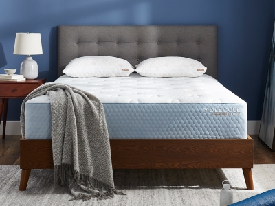 CopperWELL Medium Gel Memory Foam and Innerspring 13 Inch King Mattress, White, rollover
