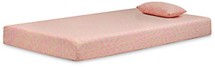 iKidz Pink Twin Mattress and Pillow, Pink, rollover