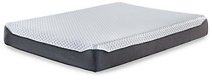10 Inch Chime Elite Full Memory Foam Mattress in a box, White/Blue, rollover