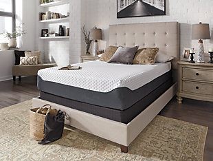 Memory foam mattresses are a hot trend for good reason. But for some, they simply get a bit too toasty for comfort. Rest easy. The Gruve 12-inch queen memory foam mattress has you covered with the cradling feel you love and temperature regulation you crave. Its soothing memory foam contours to your body, while a thick layer of firm support foam provides wonderful pressure point relief. And how’s this for cool: Thanks to dual ventilation technology, you get a more breathable memory foam mattress. It's topped with a micro cool technology cover to keep you that much more comfortable. Foundation/box spring available, sold separately.Comfort level: plush | Memory foam | Infused with charcoal and green tea extract for a refreshing and invigorating sleep experience | Firm support foam | Dual ventilation technology | Micro cool technology cover | 10-year non-prorated warranty | Note: Purchasing mattress and foundation from two different brands may void warranty; check warranty for details | Adjustable base compatible | Foundation/box spring available, sold separately | State recycling fee may apply | Mattress ships in a box; please allow 48 hours for your mattress to fully expand after opening