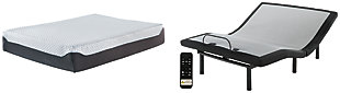 12 Inch Chime Elite Queen Adjustable Base with Mattress, Black, large