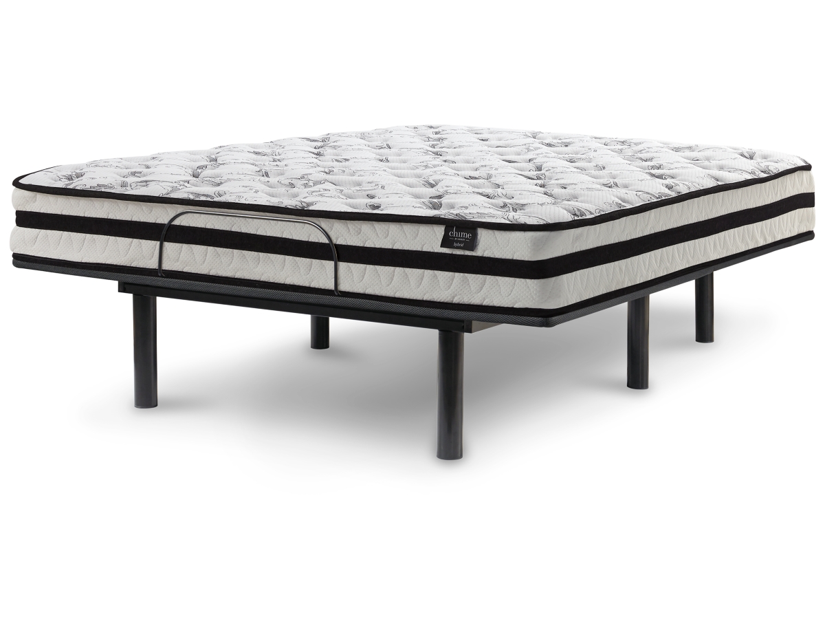 Chime 8 Inch Innerspring Queen Mattress with Adjustable Base Ashley